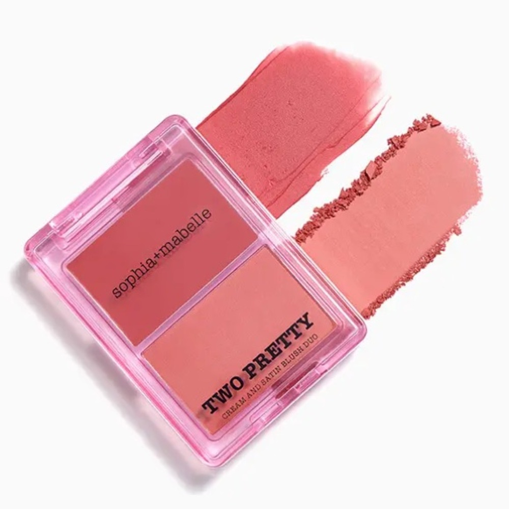 Sophia + Mabelle Two Pretty Cream and Satin Blush Duo in Strawberry Sorbet Pink